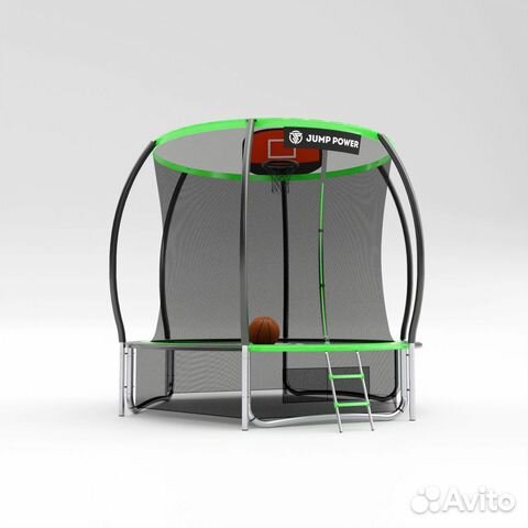 Батут Jump Power 8 ft Pro Inside Basket Green