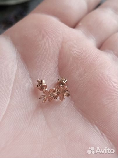 Серьги пусеты 585 проба