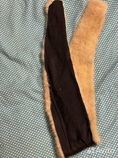 Воротник норка бежевая натуральный мех