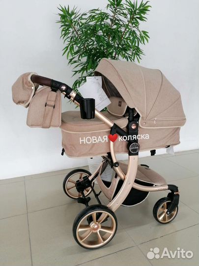 Новая коляска 2в1 Luxmom Dalux 608 (бежевый)