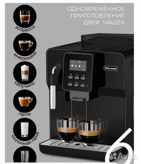 Кофемашина Rondell RDE-1109 новая