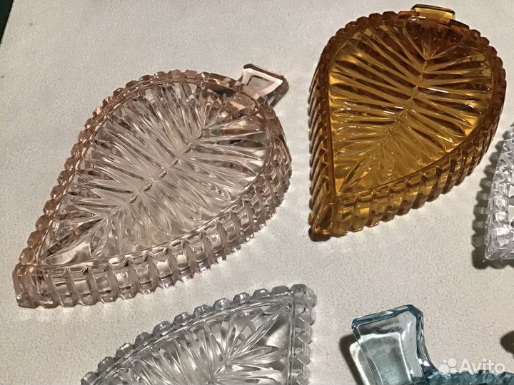 Розетки/цветное стекло/Bohemia/ссср