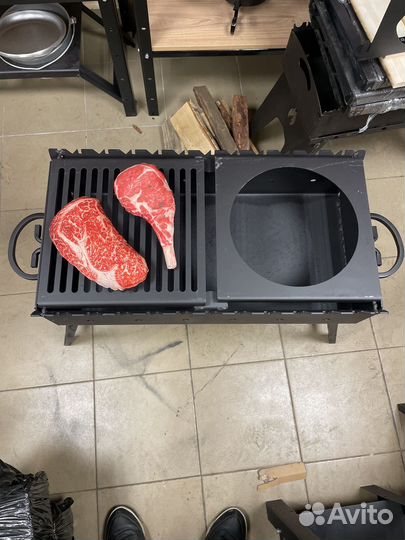 Мангал с решеткой гриль