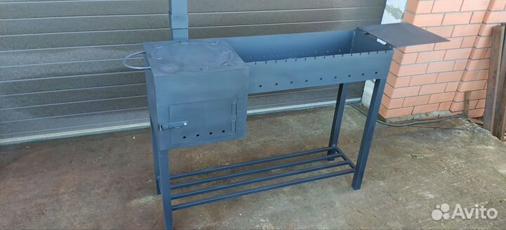 Мангал с печью под казан