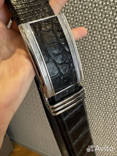 Ремень мужской крокодил классика