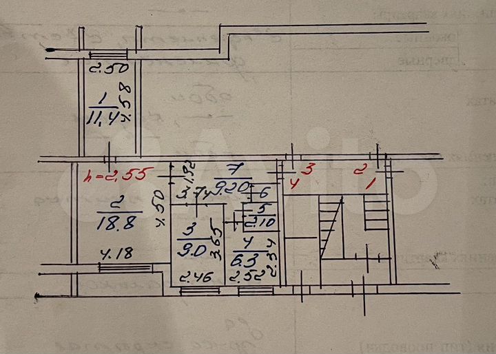 3-к. квартира, 57,6 м², 1/5 эт.