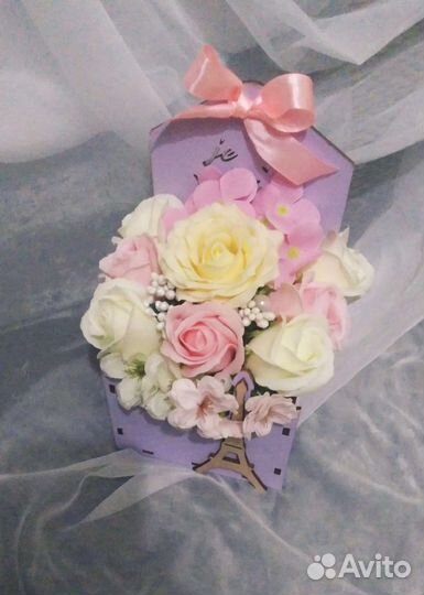 Букет из мыла нежность