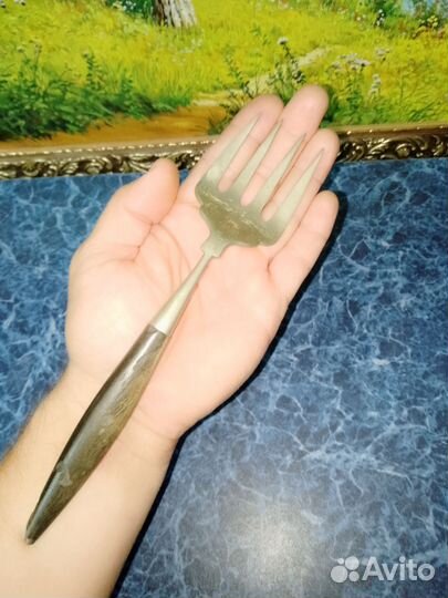 Посеребреная вилка