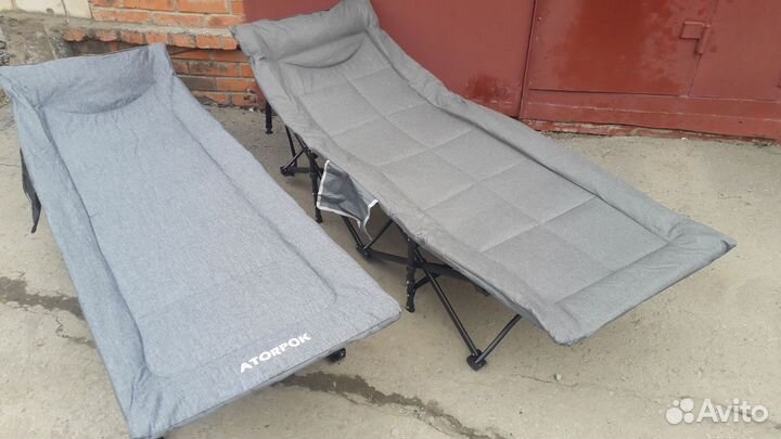 Раскладушка туристическая с матрасом