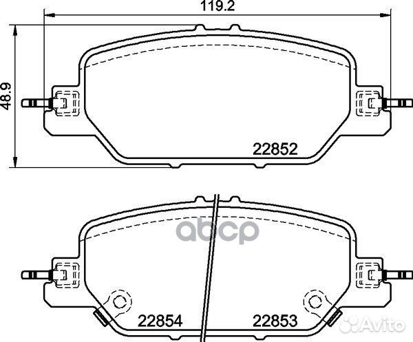 Колодки тормозные дисковые зад NP8056 nissh