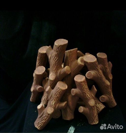 Керамические дрова для камина