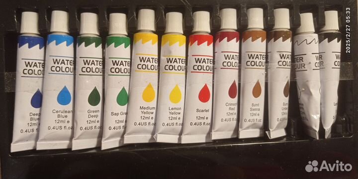 Набор красок.Акварельные. Акриловые. Масляные