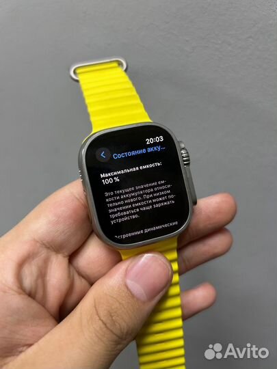 Apple watch ultra 1 yellow как новые акб 100 желт