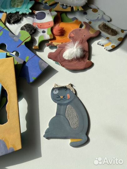 Djeco / Пазл-гигант с тактильными вставками, Ферма