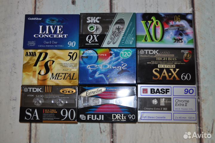 Аудио кассеты новые запечатанные