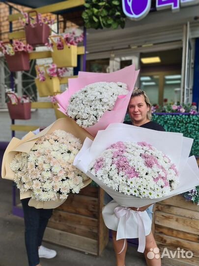 Хризантемы, букет гигант, доставка цветов