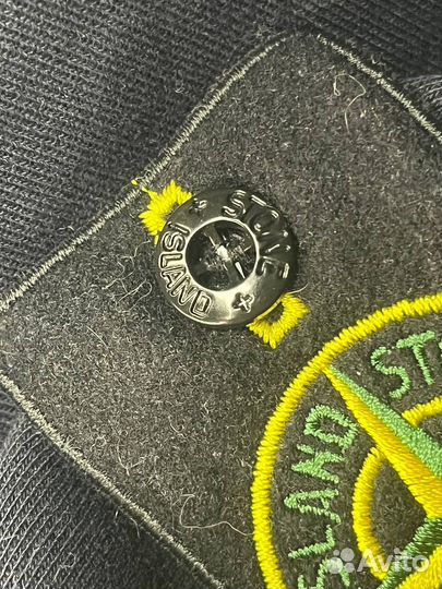 Stone island Zip hoodie Темно-синяя