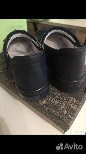 Туфли школьные синего цвета 36 разм