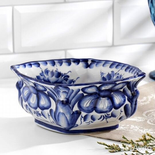 Салатник 'Лето', гжель