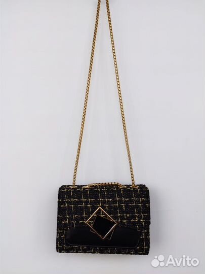 Женская сумка через плечо из твида