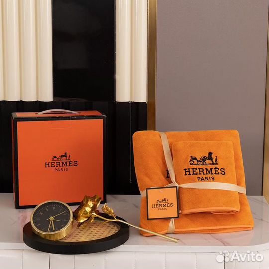 Набор Фирменных махровых Полотенец Hermes (эрмес)