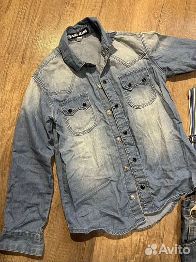 Джинсы для мальчика рубашка джинсовая