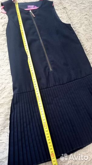 Школьная форма синяя, 2 шт, 134-140 рост