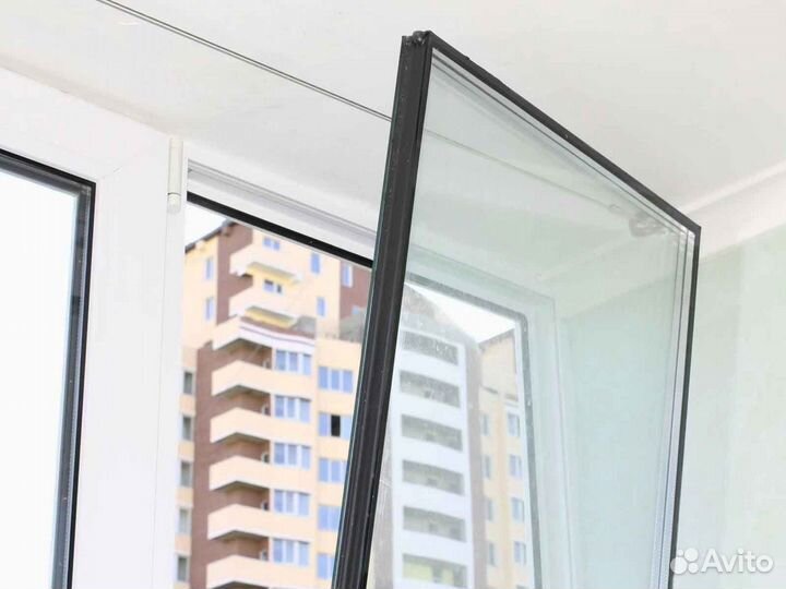 Ремонт окон, стеклопакет Двухкамерный RAL3342