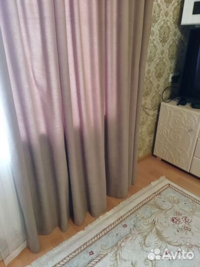 Комплект штор конвас и вуаль сетка