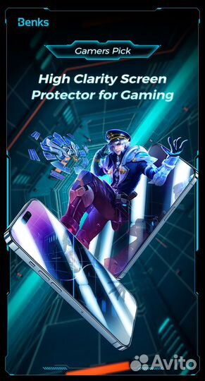 Benks Стекло iPhone 14 Pro Max, 15 Plus Матовое