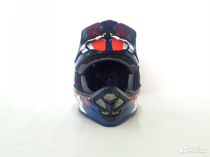 Мотошлем racer JK316 сине-белый