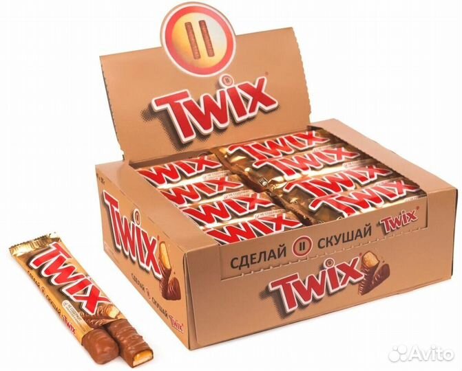 Шоколадный батончик Твикс (Twix) 55г