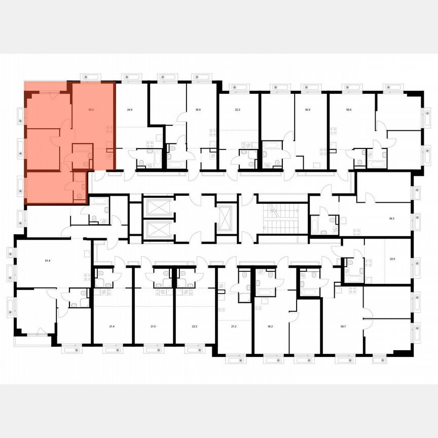 3-к. квартира, 65,2 м², 12/18 эт.