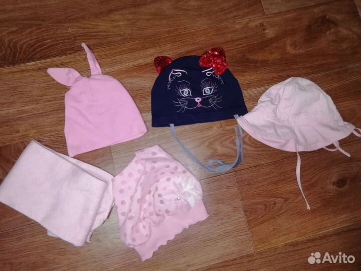 Шапочка для девочки 3 до 7 месяцев