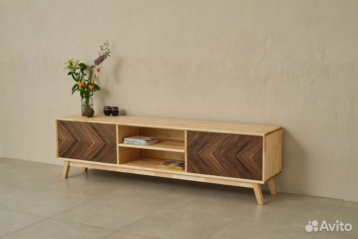 Тумба под тв Fusion 200х55х40 см из массива дерева