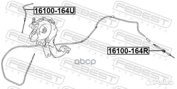 Трос стояночного тормоза Febest 61 583052SA30