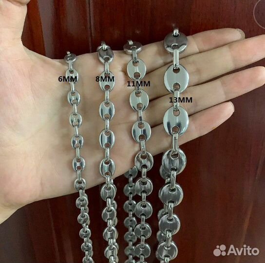 Комплект украшений мужской нержавеющая сталь новый