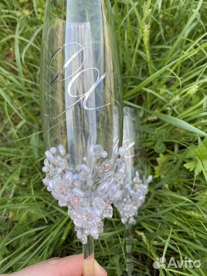 Свадебные бокалы, казна, свадебный набор