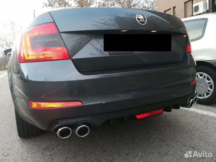 Диффузор на задний бампер skoda Octavia A7