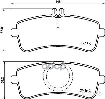 Колодки тормозные дисковые зад Brembo P5013