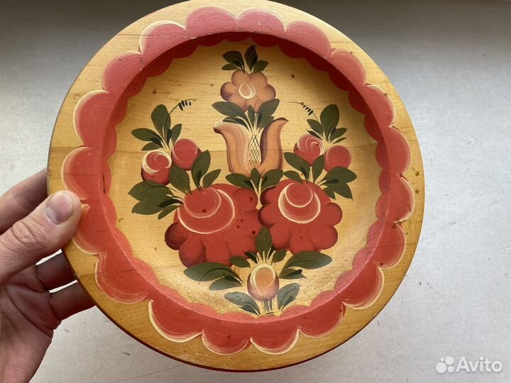 Настенная тарелка хохлома СССР