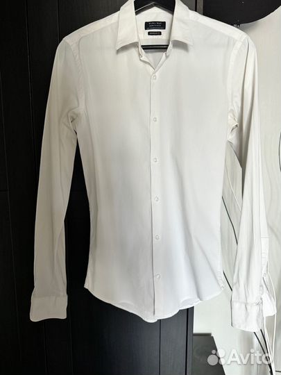 Белая мужская рубашка zara