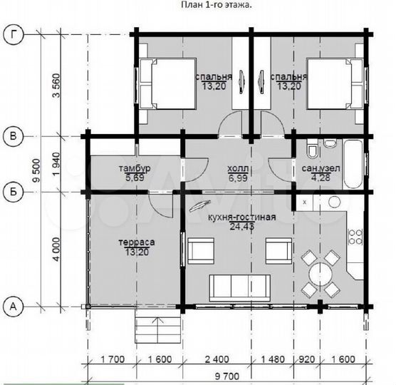 Дом 81 м² на участке 10 сот.
