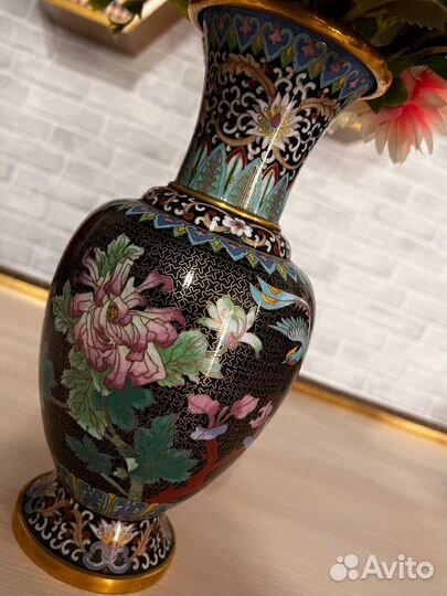 Ваза китай клуазоне