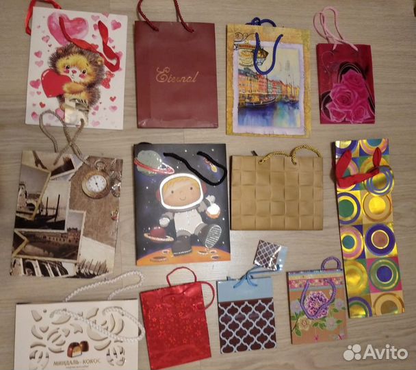 Подарочные пакеты 3 шт 75р