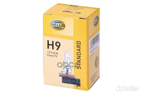 Лампа standart 12V H9 65W (картон) (1 шт.) 8GH0