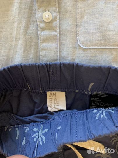 Рубашка, шерты, летний костюм для двойняшек