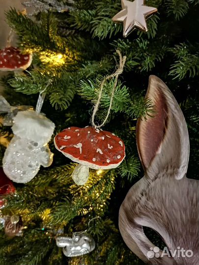 Ватные елочные игрушки