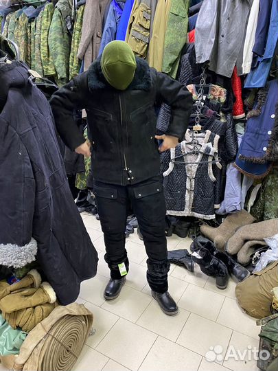 Костюм лётный меховой синего цвета