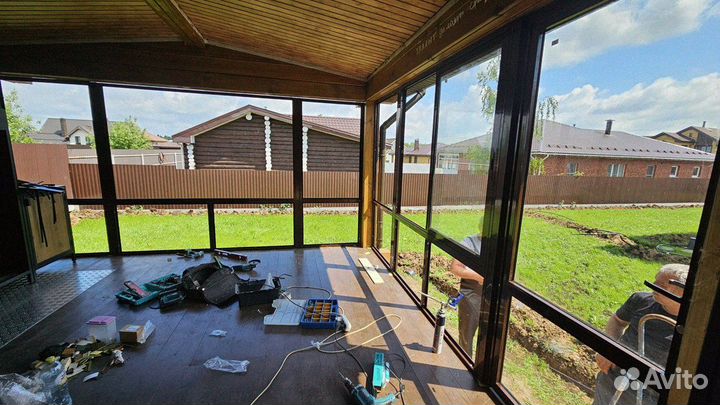 Остекление беседки